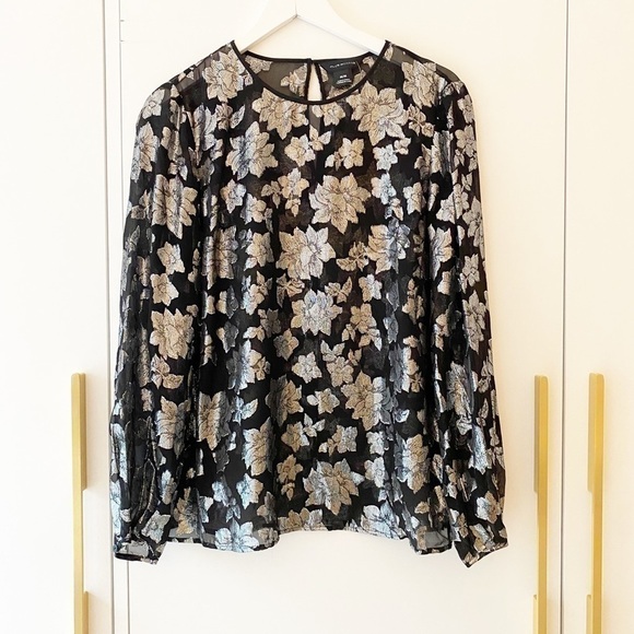 𝅺BNWT Club Monaco Crewneck Jacquard Top - Picture 12 of 17